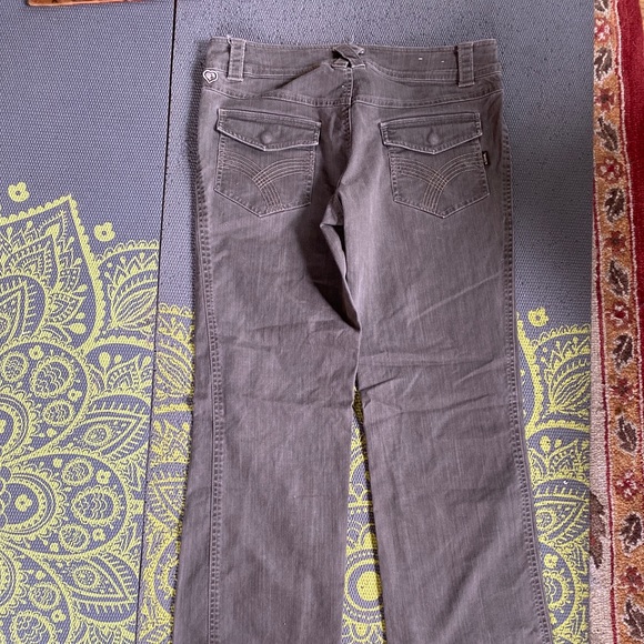 Kuhl pants jeans women’s brown gray mushroom NWOT back pockets flair size 8 10 - Picture 1 of 12